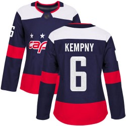 Authentic Women's Michal Kempny Navy Blue Jersey - #6 Hockey Washington Capitals 2018 Stadium Series