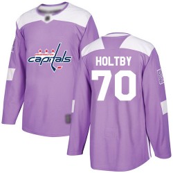 Authentic Men's Braden Holtby Purple Jersey - #70 Hockey Washington Capitals Fights Cancer Practice