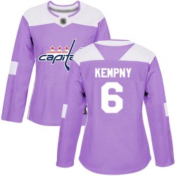 Authentic Women's Michal Kempny Purple Jersey - #6 Hockey Washington Capitals Fights Cancer Practice
