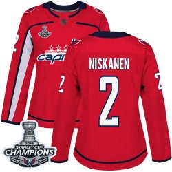 Authentic Women's Matt Niskanen Red Home Jersey - #2 Hockey Washington Capitals 2018 Stanley Cup Final Champions