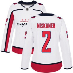 Authentic Women's Matt Niskanen White Away Jersey - #2 Hockey Washington Capitals