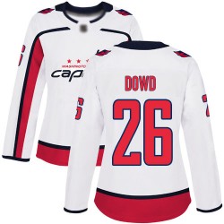Authentic Women's Nic Dowd White Away Jersey - #26 Hockey Washington Capitals