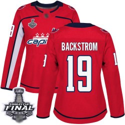 Authentic Women's Nicklas Backstrom Red Home Jersey - #19 Hockey Washington Capitals 2018 Stanley Cup Final Champions