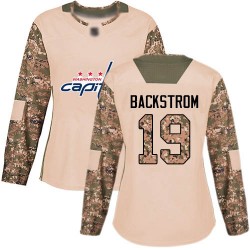 Authentic Women's Nicklas Backstrom Camo Jersey - #19 Hockey Washington Capitals Veterans Day Practice
