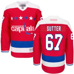 Authentic Women's Riley Sutter Red Alternate Jersey - #67 Hockey Washington Capitals