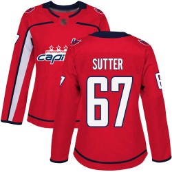 Authentic Women's Riley Sutter Red Home Jersey - #67 Hockey Washington Capitals