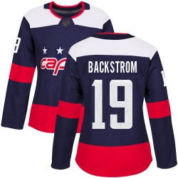 Authentic Women's Nicklas Backstrom Navy Blue Jersey - #19 Hockey Washington Capitals 2018 Stadium Series