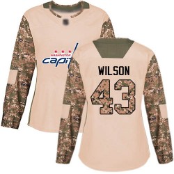 Authentic Women's Tom Wilson Camo Jersey - #43 Hockey Washington Capitals Veterans Day Practice