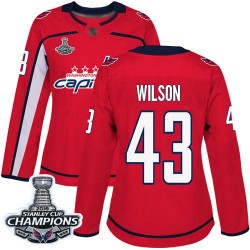 Authentic Women's Tom Wilson Red Home Jersey - #43 Hockey Washington Capitals 2018 Stanley Cup Final Champions