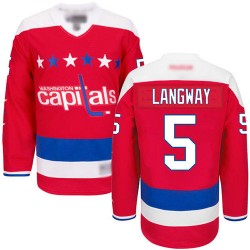 Authentic Women's Rod Langway Red Alternate Jersey - #5 Hockey Washington Capitals