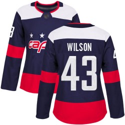 Authentic Women's Tom Wilson Navy Blue Jersey - #43 Hockey Washington Capitals 2018 Stadium Series