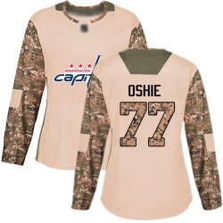 Authentic Women's T.J. Oshie Camo Jersey - #77 Hockey Washington Capitals Veterans Day Practice