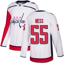 Authentic Youth Aaron Ness White Away Jersey - #55 Hockey Washington Capitals