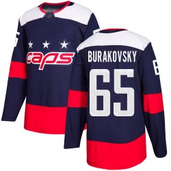 Authentic Youth Andre Burakovsky Navy Blue Jersey - #65 Hockey Washington Capitals 2018 Stadium Series