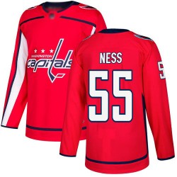Authentic Youth Aaron Ness Red Home Jersey - #55 Hockey Washington Capitals