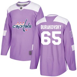 Authentic Youth Andre Burakovsky Purple Jersey - #65 Hockey Washington Capitals Fights Cancer Practice