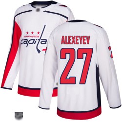 Authentic Youth Alexander Alexeyev White Away Jersey - #27 Hockey Washington Capitals
