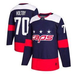 Authentic Youth Braden Holtby Navy Blue Jersey - #70 Hockey Washington Capitals 2018 Stadium Series