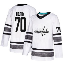 Authentic Youth Braden Holtby White Jersey - #70 Hockey Washington Capitals 2019 All-Star