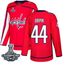 Authentic Youth Brooks Orpik Red Home Jersey - #44 Hockey Washington Capitals 2018 Stanley Cup Final Champions