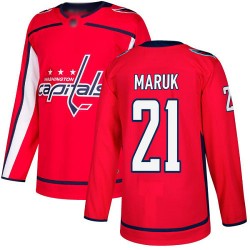 Authentic Youth Dennis Maruk Red Home Jersey - #21 Hockey Washington Capitals