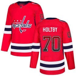 Authentic Men's Braden Holtby Red Jersey - #70 Hockey Washington Capitals Drift Fashion