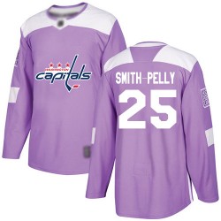 Authentic Youth Devante Smith-Pelly Purple Jersey - #25 Hockey Washington Capitals Fights Cancer Practice