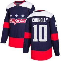 Authentic Men's Brett Connolly Navy Blue Jersey - #10 Hockey Washington Capitals 2018 Stadium Series