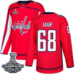 Authentic Youth Jaromir Jagr Red Home Jersey - #68 Hockey Washington Capitals 2018 Stanley Cup Final Champions