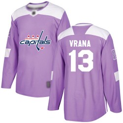 Authentic Youth Jakub Vrana Purple Jersey - #13 Hockey Washington Capitals Fights Cancer Practice