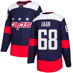 Authentic Youth Jaromir Jagr Navy Blue Jersey - #68 Hockey Washington Capitals 2018 Stadium Series