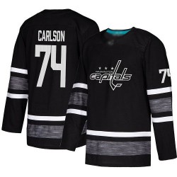 Authentic Youth John Carlson Black Jersey - #74 Hockey Washington Capitals 2019 All-Star