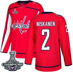 Authentic Youth Matt Niskanen Red Home Jersey - #2 Hockey Washington Capitals 2018 Stanley Cup Final Champions