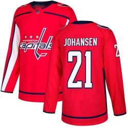 Authentic Youth Lucas Johansen Red Home Jersey - #21 Hockey Washington Capitals