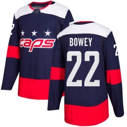 Authentic Youth Madison Bowey Navy Blue Jersey - #22 Hockey Washington Capitals 2018 Stadium Series
