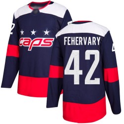 Authentic Youth Martin Fehervary Navy Blue Jersey - #42 Hockey Washington Capitals 2018 Stadium Series