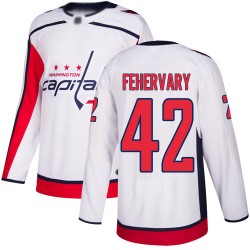 Authentic Youth Martin Fehervary White Away Jersey - #42 Hockey Washington Capitals