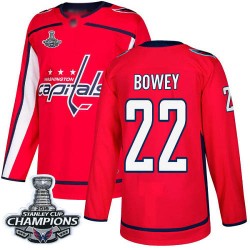 Authentic Youth Madison Bowey Red Home Jersey - #22 Hockey Washington Capitals 2018 Stanley Cup Final Champions