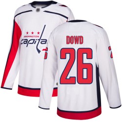 Authentic Youth Nic Dowd White Away Jersey - #26 Hockey Washington Capitals