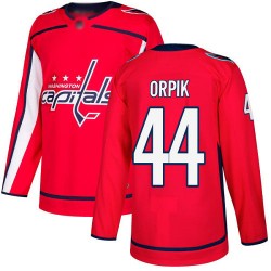 Authentic Men's Brooks Orpik Red Home Jersey - #44 Hockey Washington Capitals