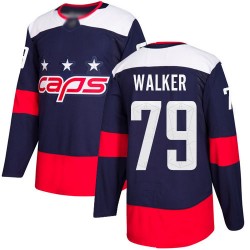 Authentic Youth Nathan Walker Navy Blue Jersey - #79 Hockey Washington Capitals 2018 Stadium Series