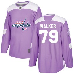 Authentic Youth Nathan Walker Purple Jersey - #79 Hockey Washington Capitals Fights Cancer Practice