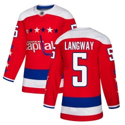 Authentic Youth Rod Langway Red Alternate Jersey - #5 Hockey Washington Capitals