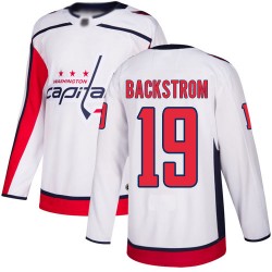 Authentic Youth Nicklas Backstrom White Away Jersey - #19 Hockey Washington Capitals