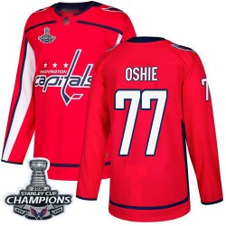 Authentic Youth T.J. Oshie Red Home Jersey - #77 Hockey Washington Capitals 2018 Stanley Cup Final Champions