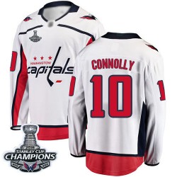 Breakaway Fanatics Branded Men's Brett Connolly White Away Jersey - #10 Hockey Washington Capitals 2018 Stanley Cup Final Champi
