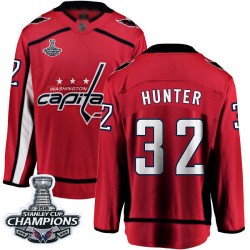 Breakaway Fanatics Branded Men's Dale Hunter Red Home Jersey - #32 Hockey Washington Capitals 2018 Stanley Cup Final Champions