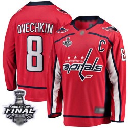Breakaway Fanatics Branded Men's Alex Ovechkin Red Home Jersey - #8 Hockey Washington Capitals 2018 Stanley Cup Final Champions