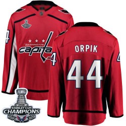 Breakaway Fanatics Branded Men's Brooks Orpik Red Home Jersey - #44 Hockey Washington Capitals 2018 Stanley Cup Final Champions