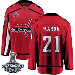 Breakaway Fanatics Branded Men's Dennis Maruk Red Home Jersey - #21 Hockey Washington Capitals 2018 Stanley Cup Final Champions